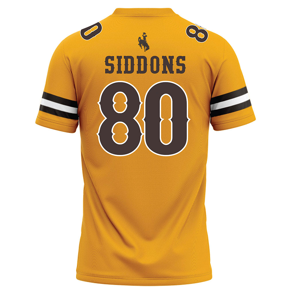 Wyoming - NCAA Football : Tyler Siddons - Gold Football Jersey-1