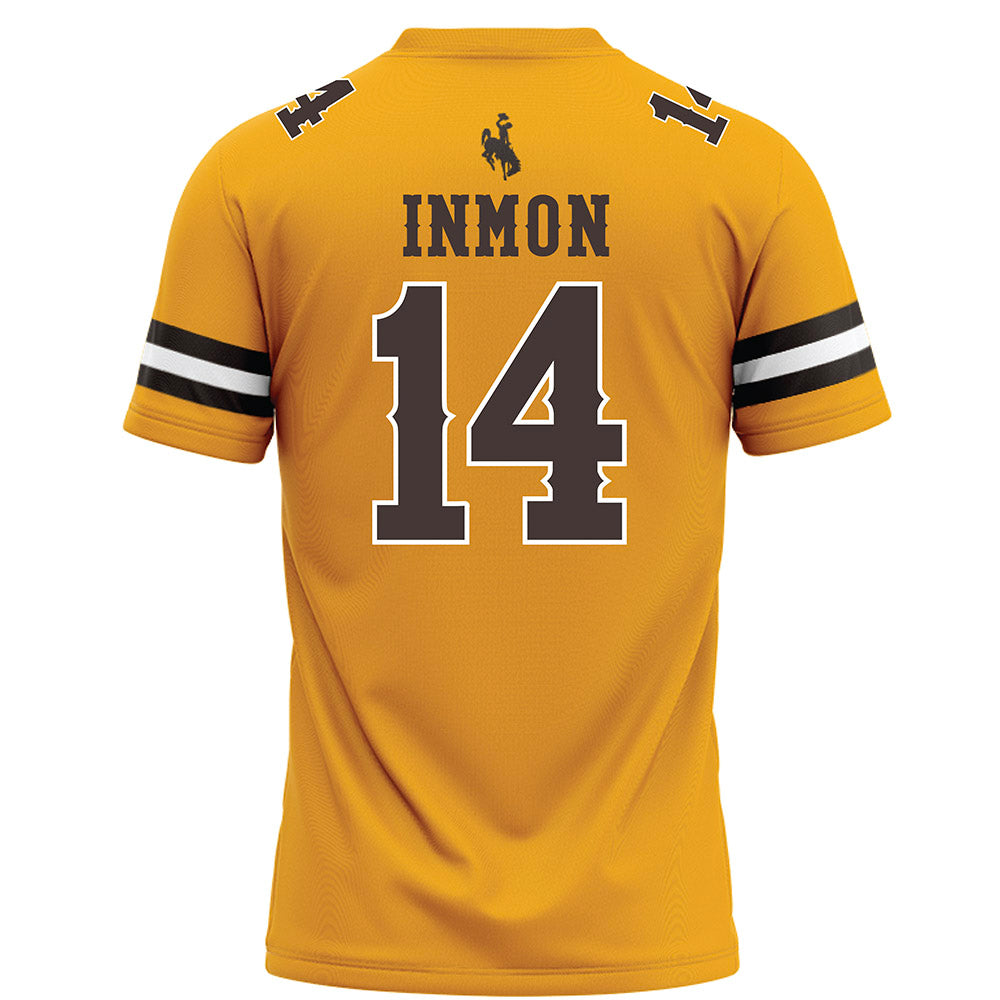 Wyoming - NCAA Football : Bj Inmon - Gold Football Jersey-1