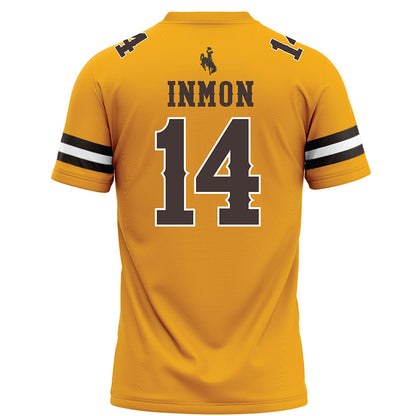 Wyoming - NCAA Football : Bj Inmon - Gold Football Jersey-1