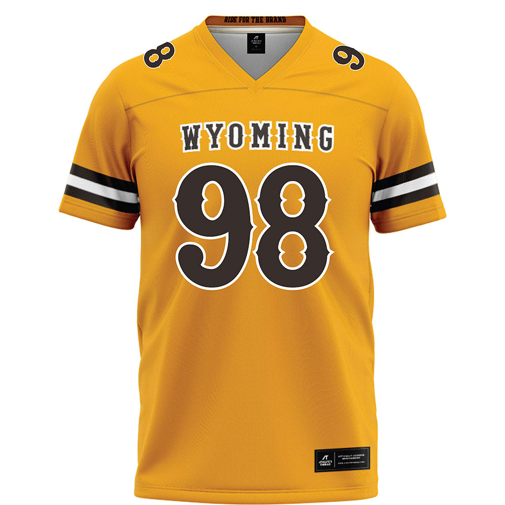 Wyoming - NCAA Football : Jayden Williams - Gold Football Jersey