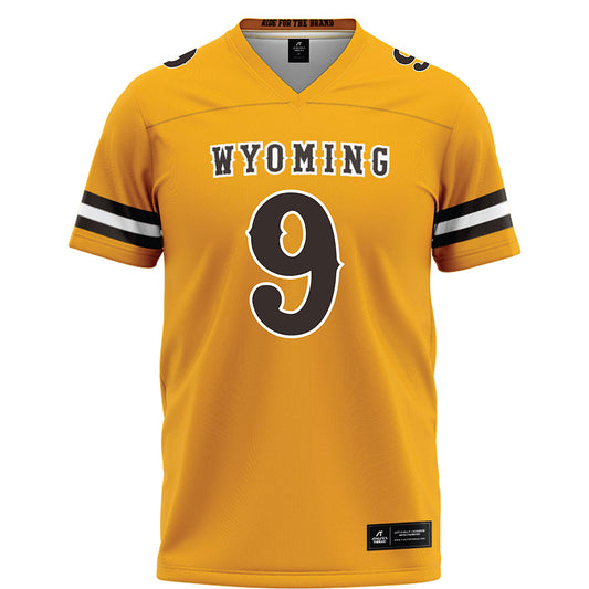 Wyoming - NCAA Football : Travis Franklin Jr - Gold Football Jersey-0