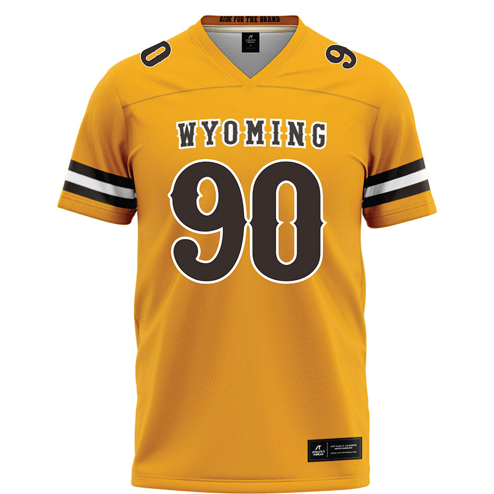 Wyoming - NCAA Football : Cade Brook - Gold Football Jersey-0