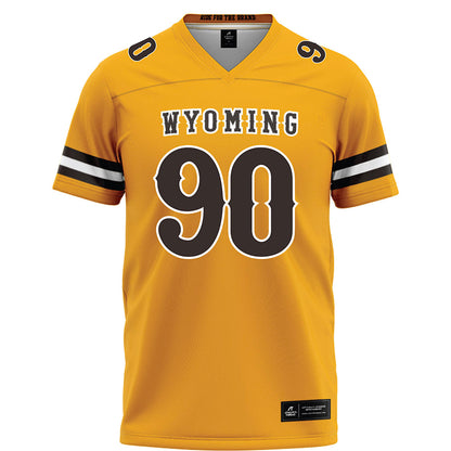 Wyoming - NCAA Football : Cade Brook - Gold Football Jersey-0