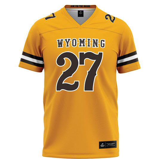 Wyoming - NCAA Football : Dontae Burch - Gold Football Jersey-0