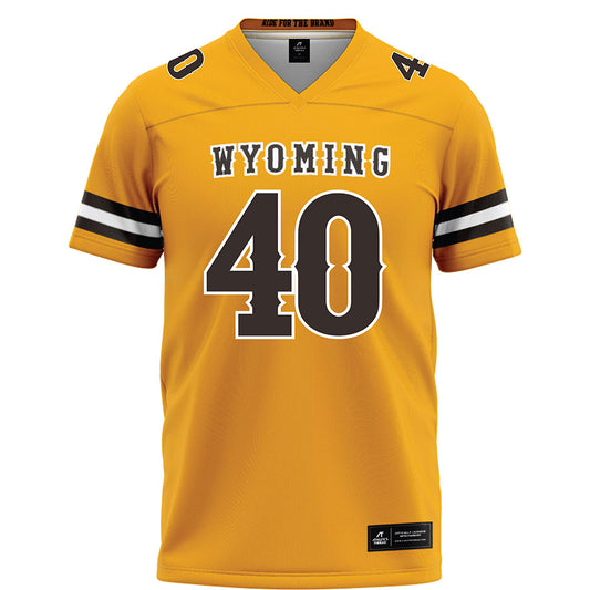 Wyoming - NCAA Football : Dante Bruley - Gold Football Jersey-0