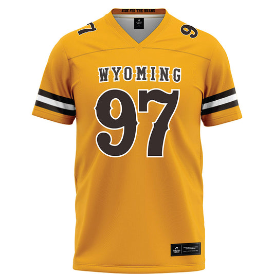 Wyoming - NCAA Football : Alexander Haswell - Gold Football Jersey-0