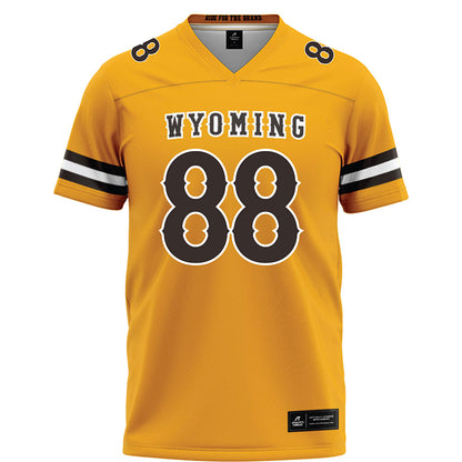 Wyoming - NCAA Football : Landon Pace - Gold Football Jersey-0