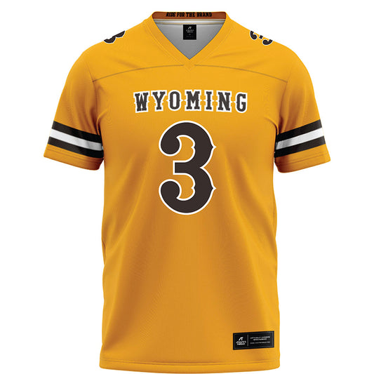 Wyoming - NCAA Football : Deion DeBlanc - Gold Football Jersey-0