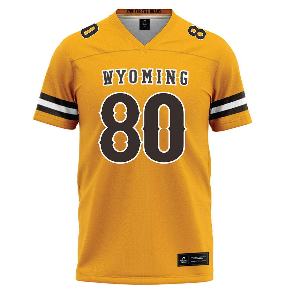 Wyoming - NCAA Football : Tyler Siddons - Gold Football Jersey-0