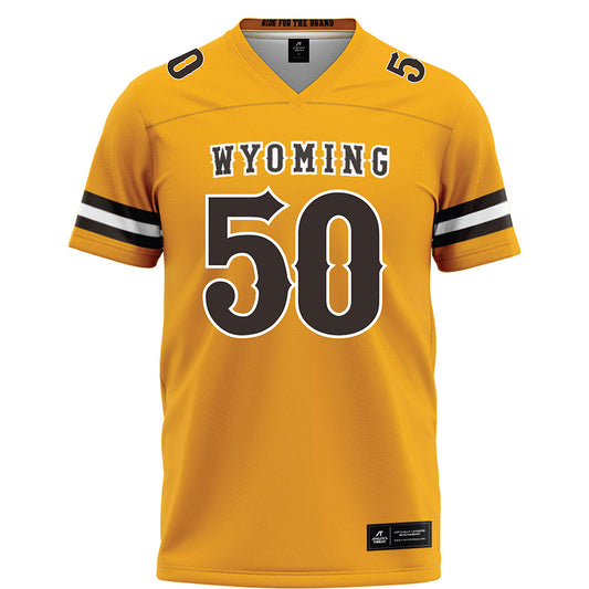 Wyoming - NCAA Football : Tanielu Maafala-Barbasa - Gold Football Jersey-0