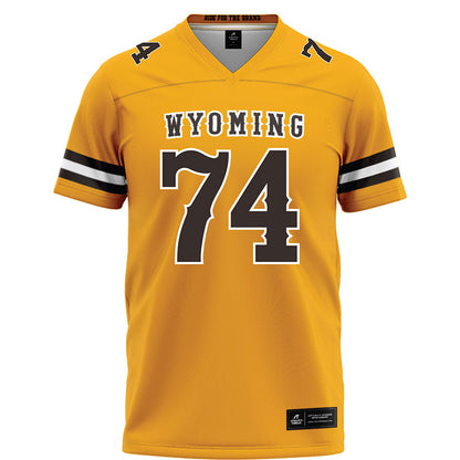 Wyoming - NCAA Football : Tariq Miller - Gold Football Jersey-0