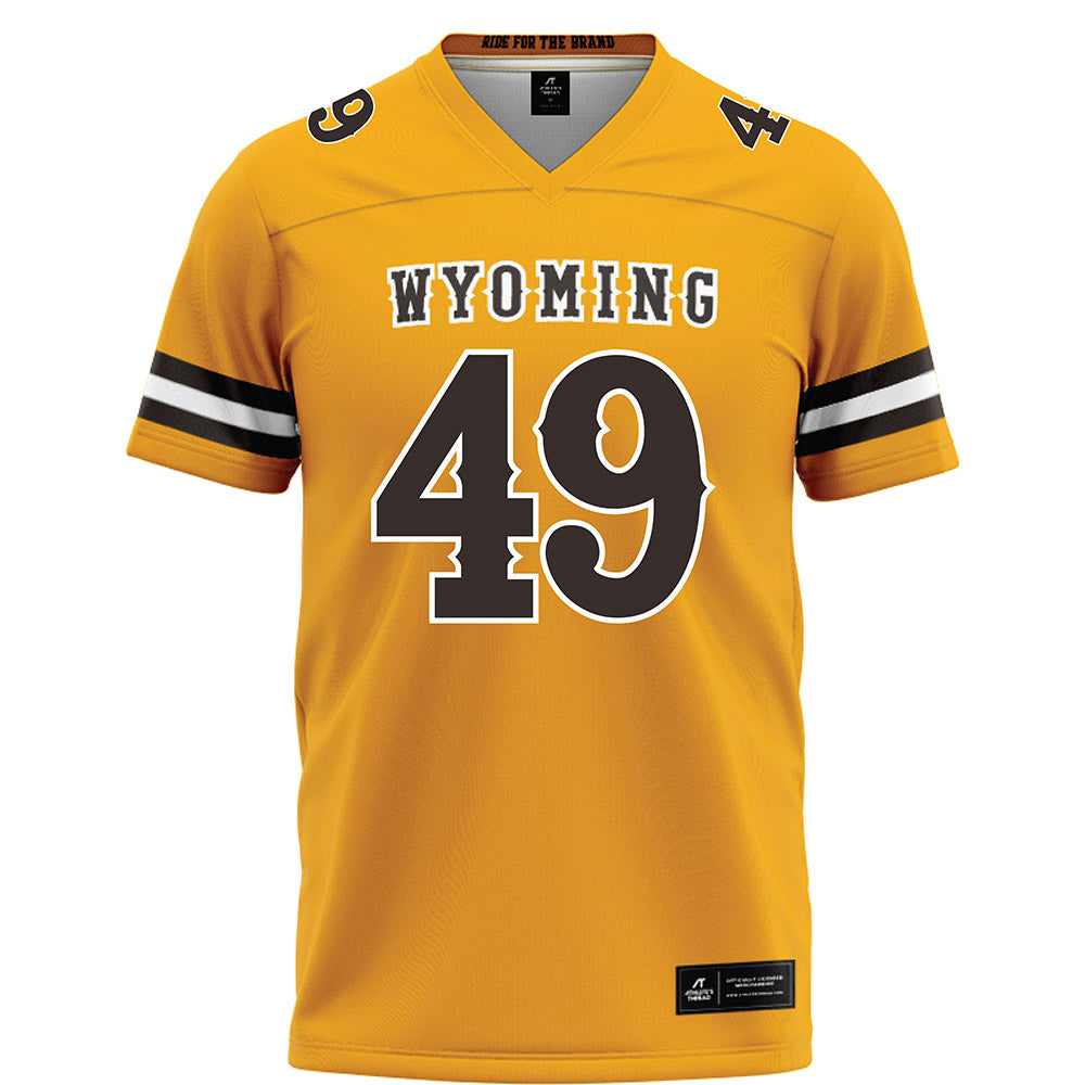 Wyoming - NCAA Football : Nathan Curry - Gold Football Jersey-0
