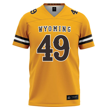Wyoming - NCAA Football : Nathan Curry - Gold Football Jersey-0