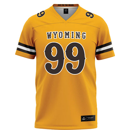 Wyoming - NCAA Football : Donnie Wingate - Gold Football Jersey-0