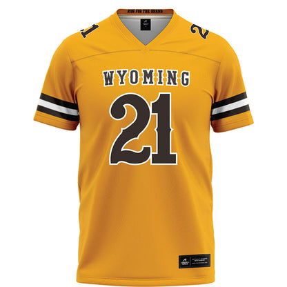 Wyoming - NCAA Football : Nico Hamilton - Gold Football Jersey-0