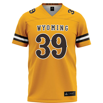 Wyoming - NCAA Football : Eltoum Murgus - Gold Football Jersey-0