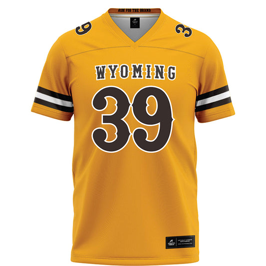 Wyoming - NCAA Football : Eltoum Murgus - Gold Football Jersey-0