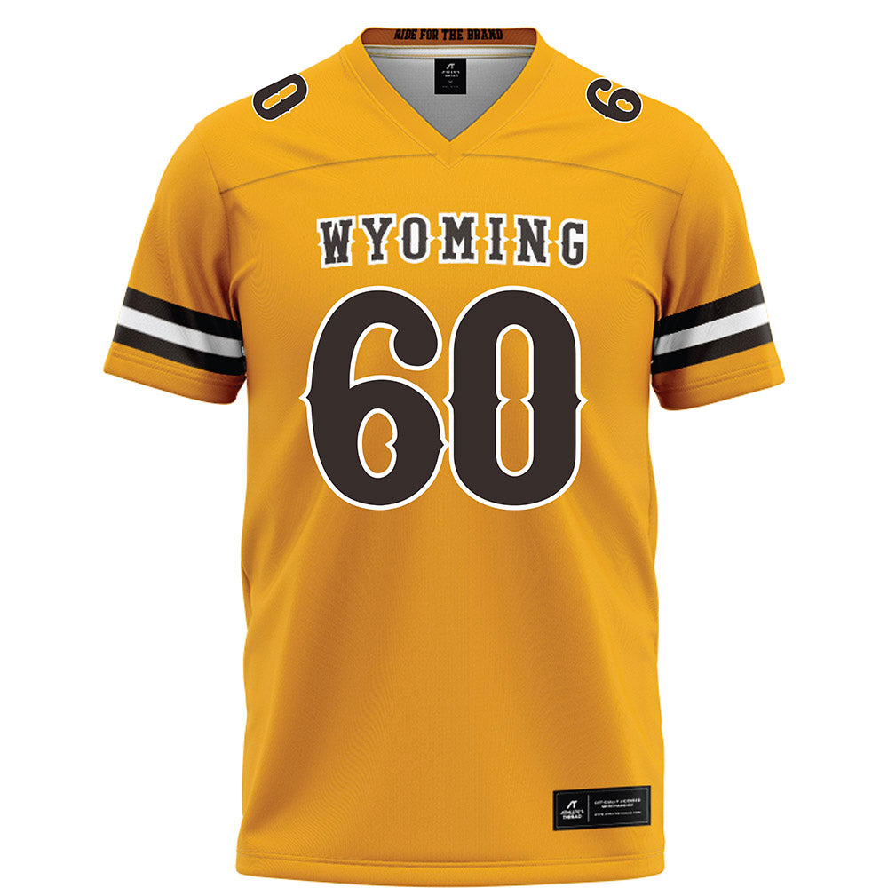 Wyoming - NCAA Football : Grant Lott - Gold Football Jersey-0