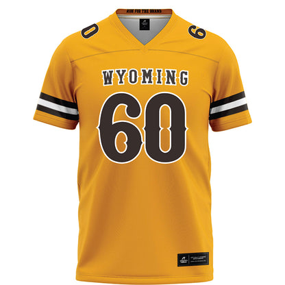 Wyoming - NCAA Football : Grant Lott - Gold Football Jersey-0