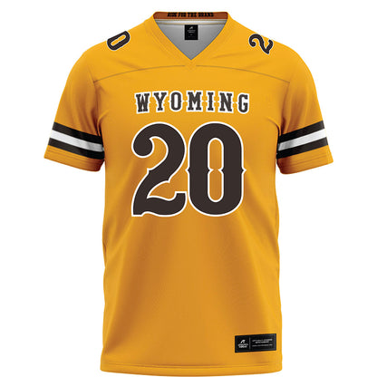 Wyoming - NCAA Football : Diore Hubbard - Gold Football Jersey-0