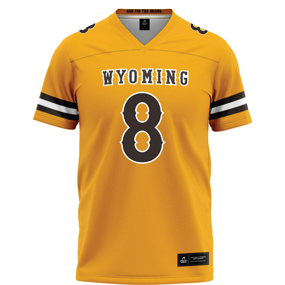 Wyoming - NCAA Football : Markell Holman - Gold Football Jersey-0