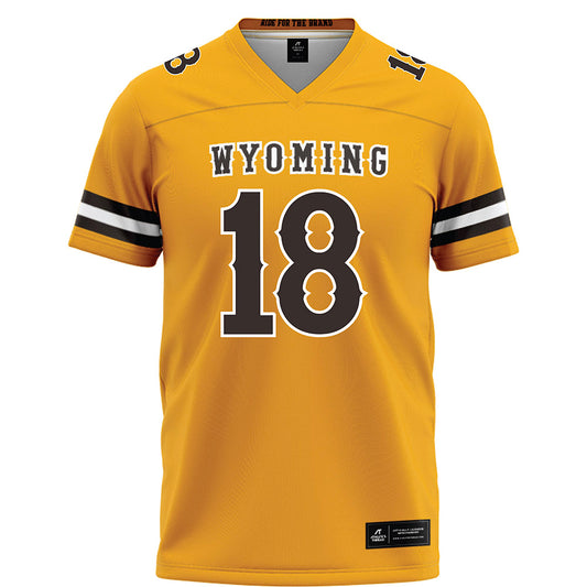 Wyoming - NCAA Football : Da'Marion Brownlee - Gold Football Jersey-0