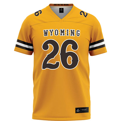 Wyoming - NCAA Football : Samuel Harris - Gold Football Jersey-0