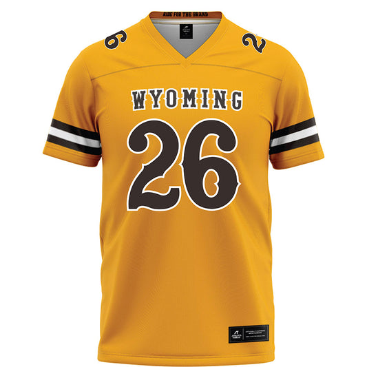 Wyoming - NCAA Football : Samuel Harris - Gold Football Jersey-0