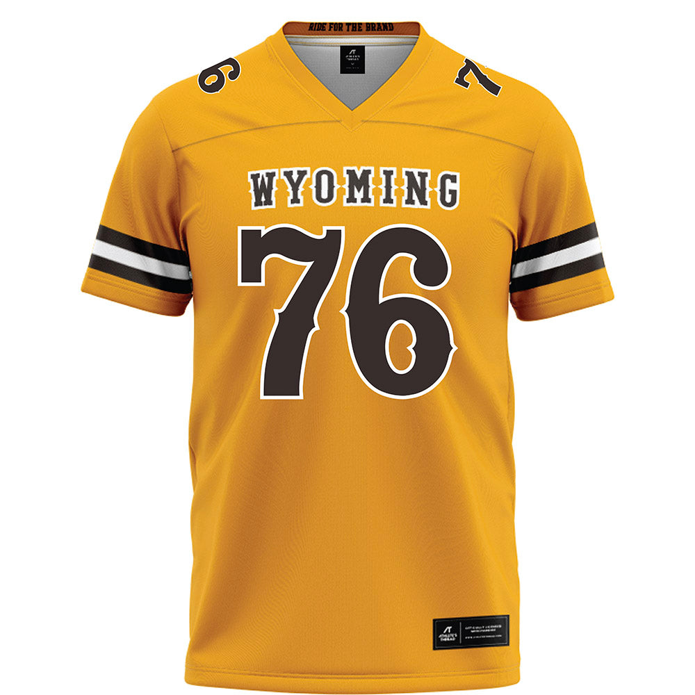 Wyoming - NCAA Football : Quinn Grovesteen Matchey - Gold Football Jersey