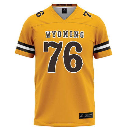 Wyoming - NCAA Football : Quinn Grovesteen Matchey - Gold Football Jersey