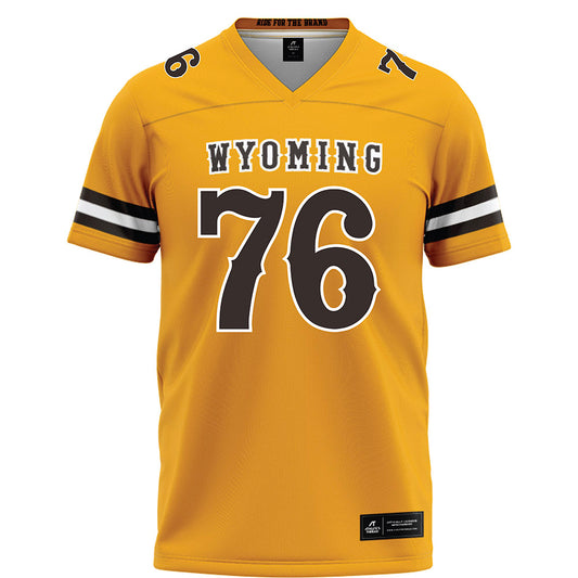 Wyoming - NCAA Football : Quinn Grovesteen Matchey - Gold Football Jersey