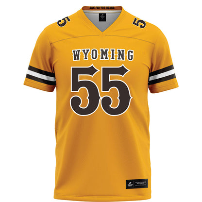Wyoming - NCAA Football : Kevin Sjogren - Gold Football Jersey
