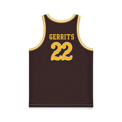 Wyoming - NCAA Men's Basketball : Parker Gerrits - Brown Basketball Jersey-1