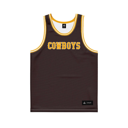 Wyoming - NCAA Men's Basketball : Canin Jefferson - Brown Basketball Jersey-0