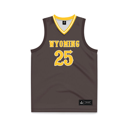Wyoming - NCAA Women's Basketball : Mikyn Hamlin - Brown Basketball Jersey
