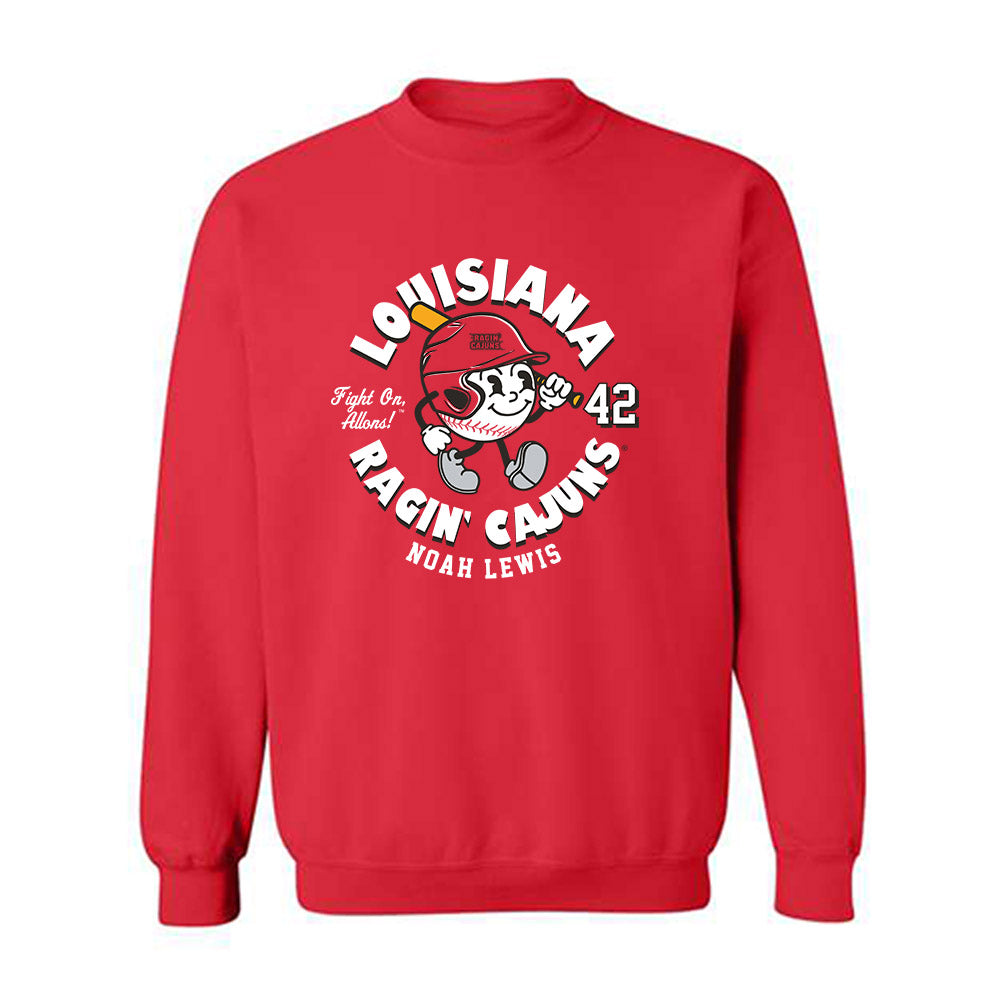 Louisiana - NCAA Baseball : Noah Lewis - Fashion Shersey Crewneck Sweatshirt-0