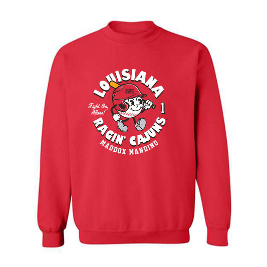 Louisiana - NCAA Baseball : Maddox Mandino - Fashion Shersey Crewneck Sweatshirt-0