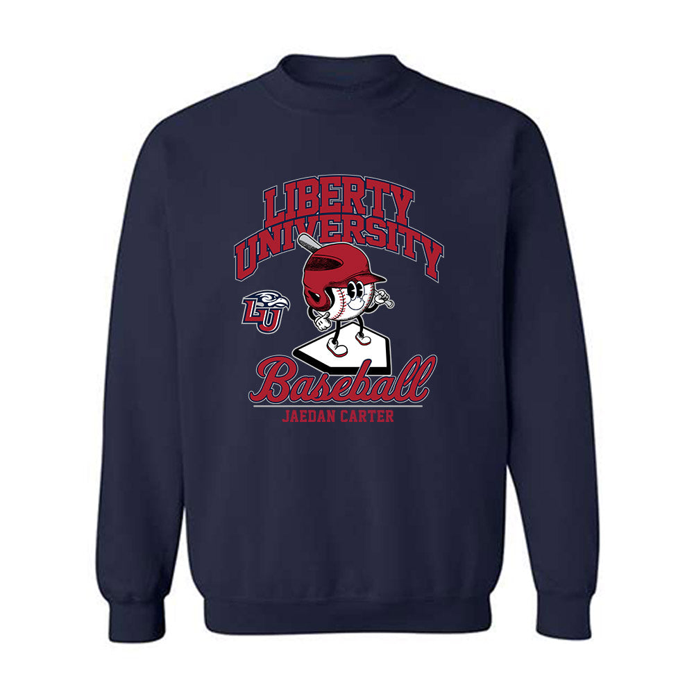Liberty - NCAA Baseball : Jaedan Carter - Fashion Shersey Crewneck Sweatshirt-0