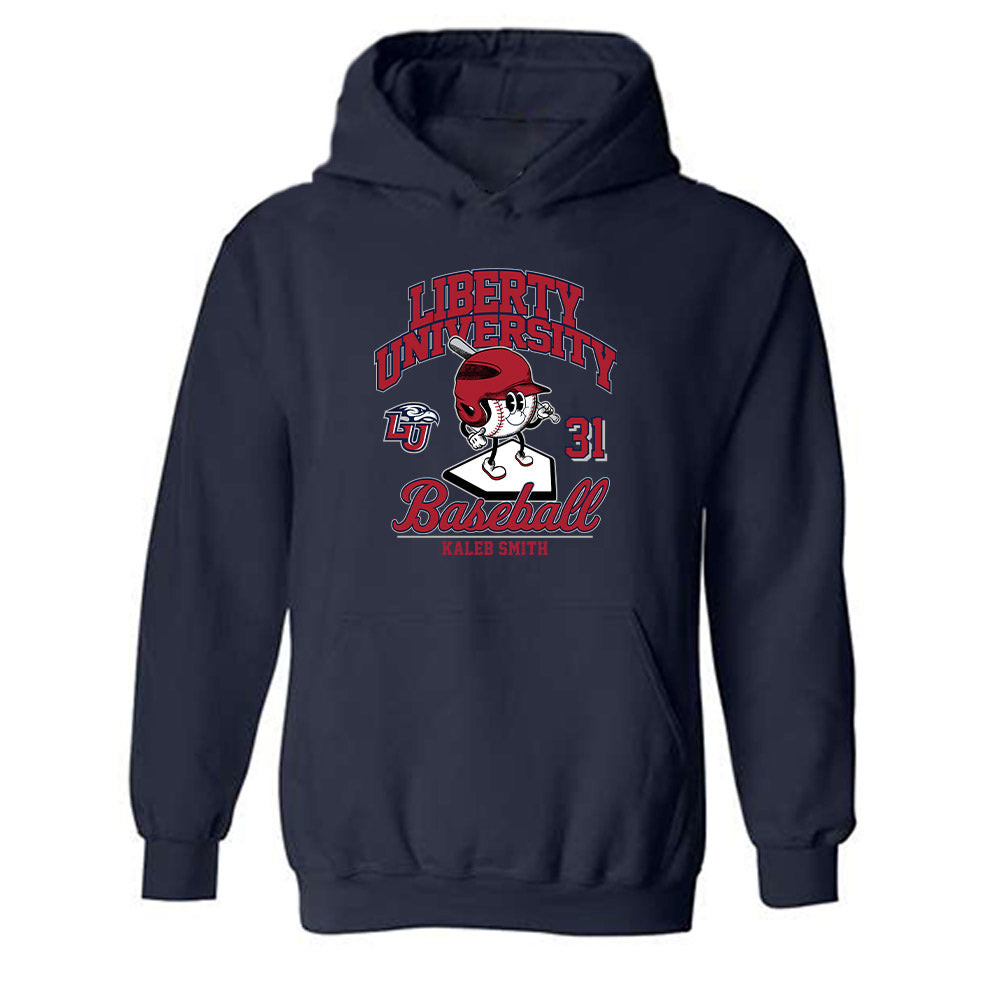 Liberty - NCAA Baseball : Kaleb Smith - Fashion Shersey Hooded Sweatshirt-0