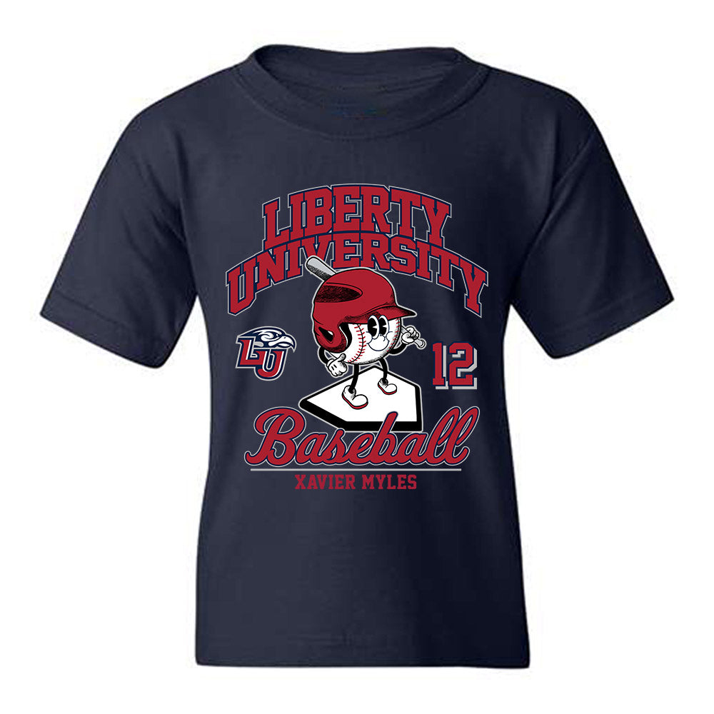 Liberty - NCAA Baseball : Xavier Myles - Fashion Shersey Youth T-Shirt-0