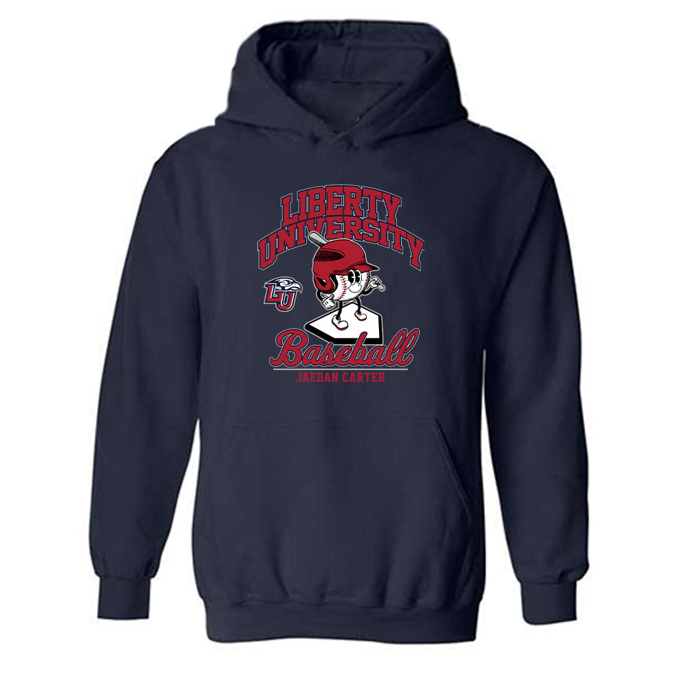 Liberty - NCAA Baseball : Jaedan Carter - Fashion Shersey Hooded Sweatshirt-0