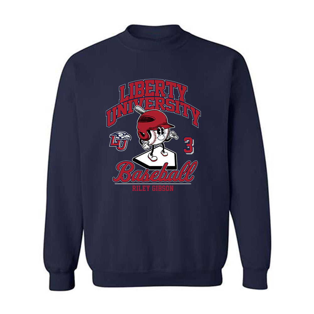 Liberty - NCAA Baseball : Riley Gibson - Fashion Shersey Crewneck Sweatshirt-0
