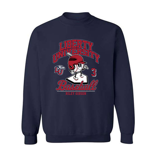 Liberty - NCAA Baseball : Riley Gibson - Fashion Shersey Crewneck Sweatshirt-0
