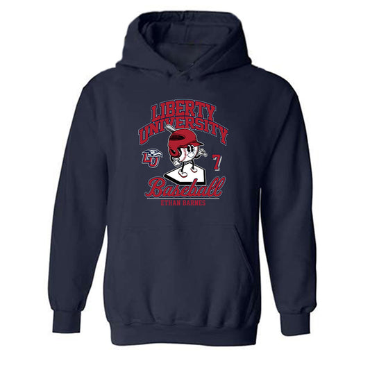 Liberty - NCAA Baseball : Ethan Barnes - Fashion Shersey Hooded Sweatshirt-0