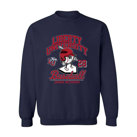 Liberty - NCAA Baseball : Joshua Mccusker - Fashion Shersey Crewneck Sweatshirt-0