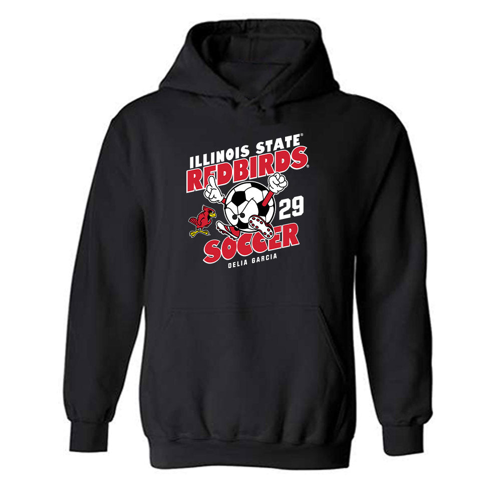 Illinois State - NCAA Women's Soccer : Delia Garcia - Fashion Shersey Hooded Sweatshirt-0