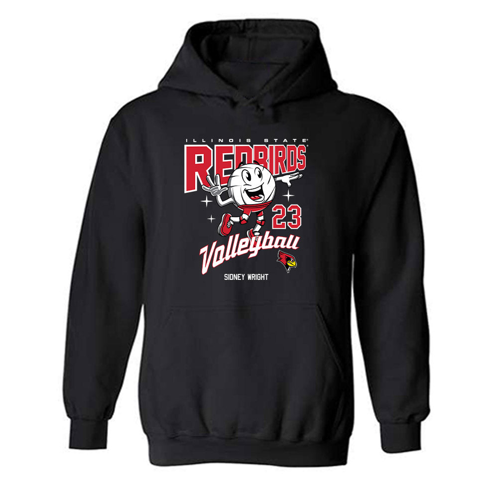 Illinois State - NCAA Women's Volleyball : Sidney Wright - Fashion Shersey Hooded Sweatshirt-0