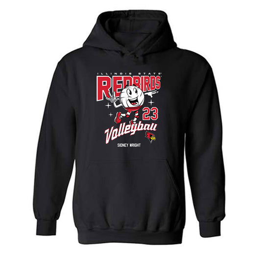 Illinois State - NCAA Women's Volleyball : Sidney Wright - Fashion Shersey Hooded Sweatshirt-0