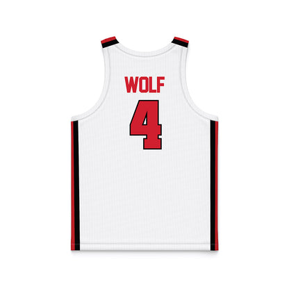 Illinois State - NCAA Men's Basketball : Landon Wolf - White Basketball Jersey