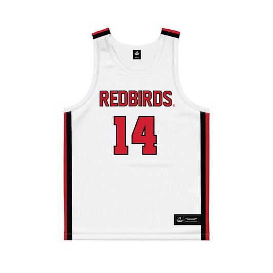 Illinois State - NCAA Men's Basketball : Boden Skunberg - White Basketball Jersey